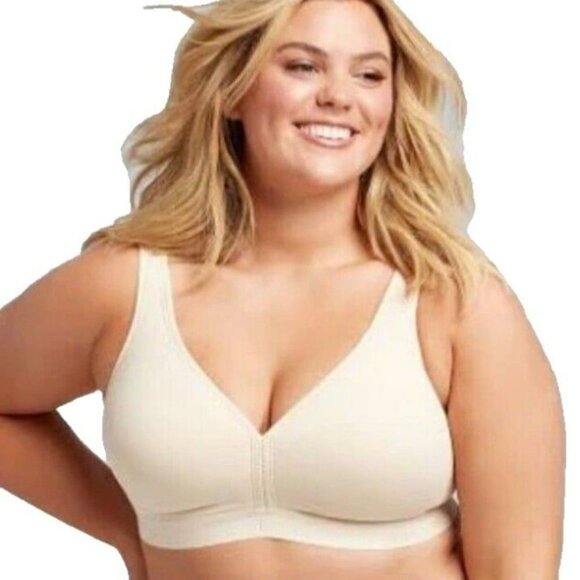 Cacique Lane Bryant Womens Bra Cotton Lightly Lined No Wire Size 52C Beige - Picture 9 of 9